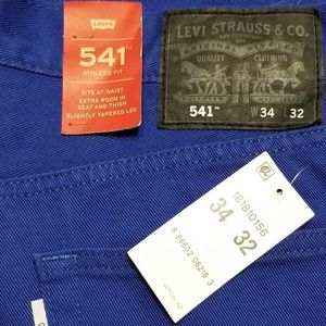 Men's Levis 541 Jeans Royal Blue Size 34 x 32